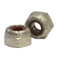 1"-8 Heavy, Thin Nylon Insert Locknut, (NTU), Coarse, Low Carbon, Zinc